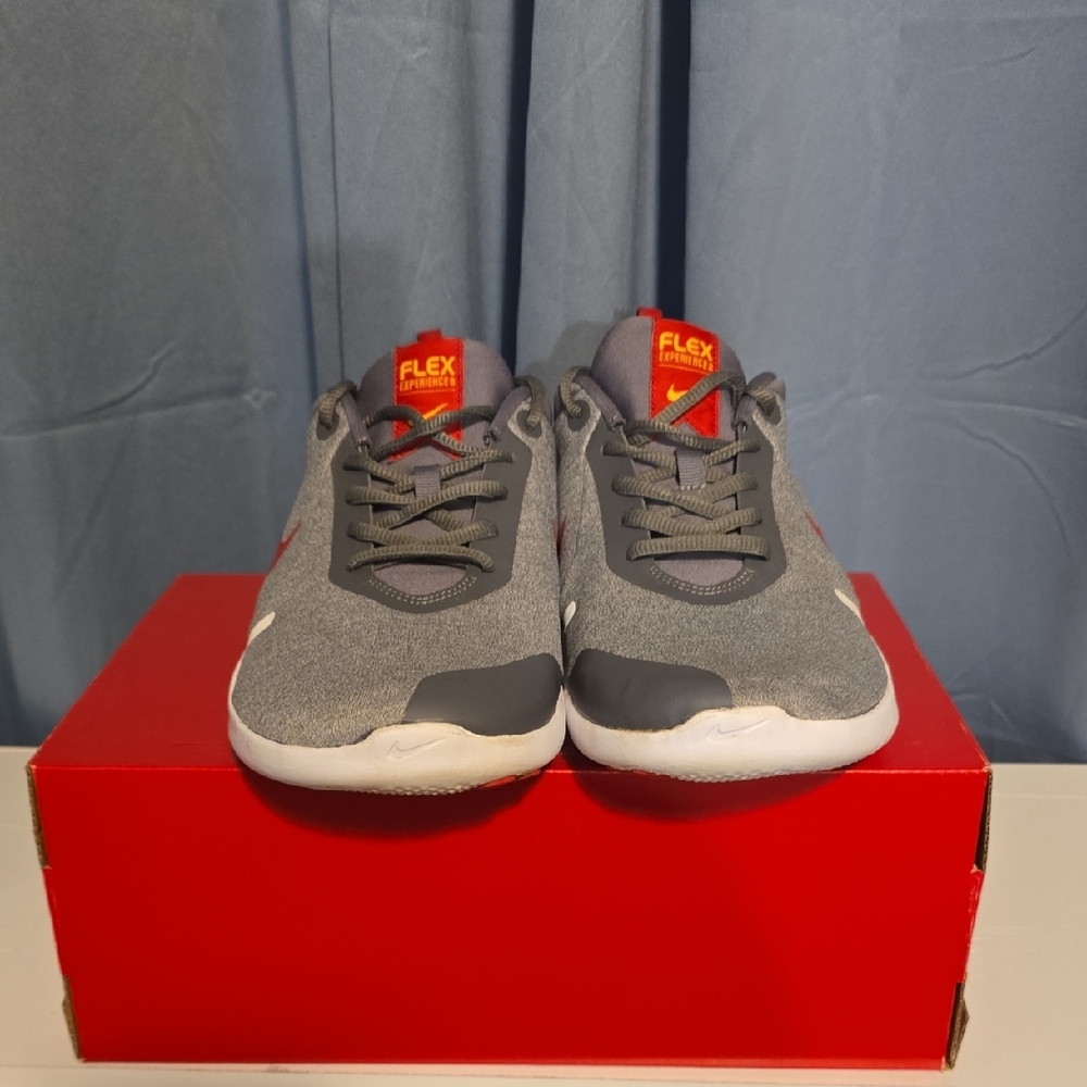 Nike Gray and Red Athletic Shoes